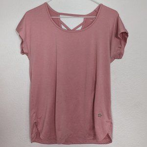 blush pink athleisure top, tuff athletics, XS